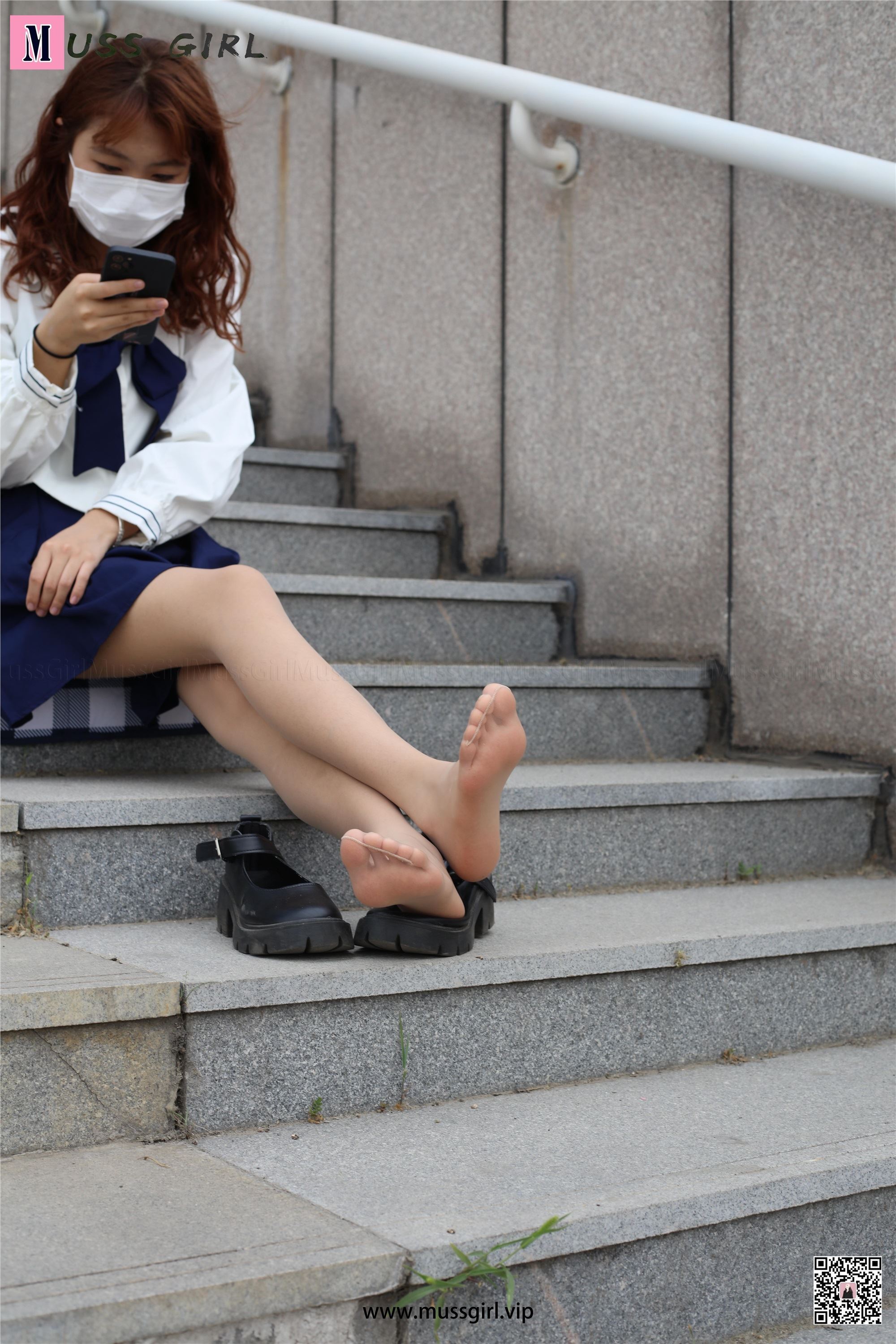 MussGirl慕丝女郎  NO.214 楼梯JK制服肉丝